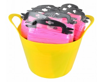 Bucket of 4mm x 20m Pink Multi-Functional Polypropylene Rope (Hasps)